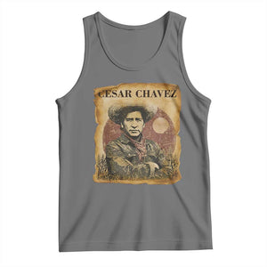 Cesar Chavez Tank Top Hispanic Heritage Mexican American Pride Latino TS14 Black Heather Print Your Wear