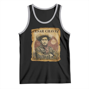 Cesar Chavez Tank Top Hispanic Heritage Mexican American Pride Latino TS14 Black Athletic Heather Print Your Wear