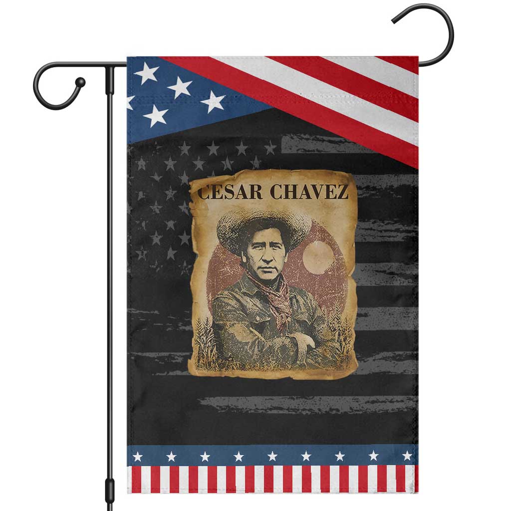 Cesar Chavez Garden Flag Hispanic Heritage Mexican American Pride Latino TS14 Distressed Black Blue Print Your Wear