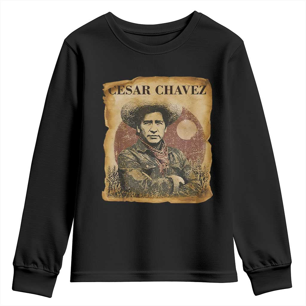 Cesar Chavez Youth Sweatshirt Hispanic Heritage Mexican American Pride Latino TS14 Black Print Your Wear