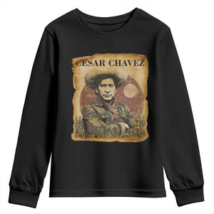 Cesar Chavez Youth Sweatshirt Hispanic Heritage Mexican American Pride Latino TS14 Black Print Your Wear