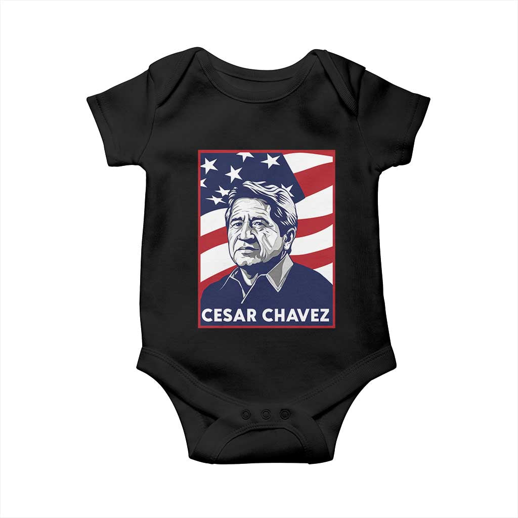 Cesar Chavez Baby Onesie Labor Leader Mexican American Pride TS14 Black Print Your Wear