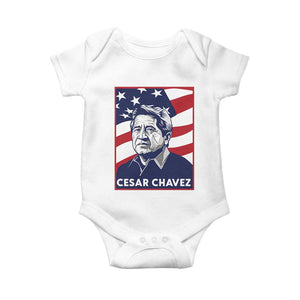 Cesar Chavez Baby Onesie Labor Leader Mexican American Pride TS14 White Print Your Wear