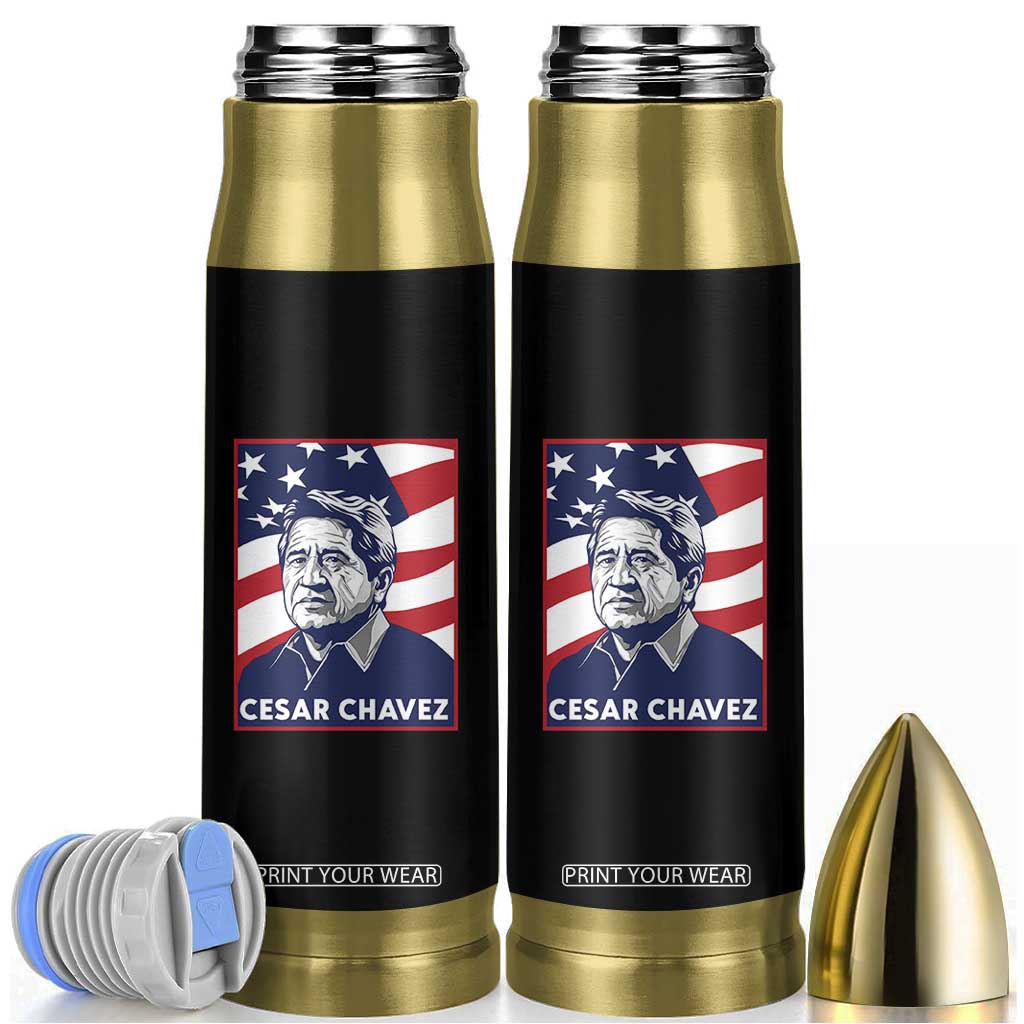 Cesar Chavez Bullet Tumbler Labor Leader Mexican American Pride TS14 Black Print Your Wear