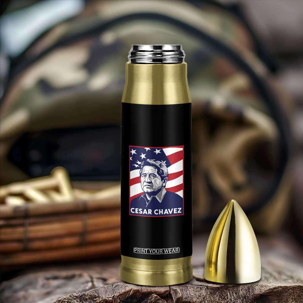 Cesar Chavez Bullet Tumbler Labor Leader Mexican American Pride TS14 Print Your Wear