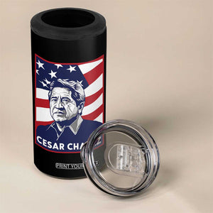 Cesar Chavez 4 in 1 Can Cooler Tumbler Labor Leader Mexican American Pride TS14 Print Your Wear