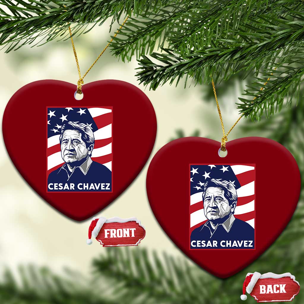 Cesar Chavez Ceramic Ornament Labor Leader Mexican American Pride TS14 Print Your Wear