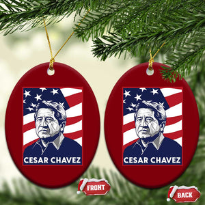 Cesar Chavez Ceramic Ornament Labor Leader Mexican American Pride TS14 Print Your Wear