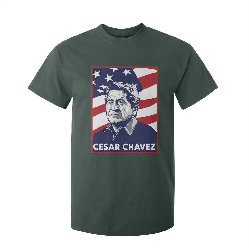 Cesar Chavez T Shirt For Kid Labor Leader Mexican American Pride TS14 Dark Forest Green Print Your Wear