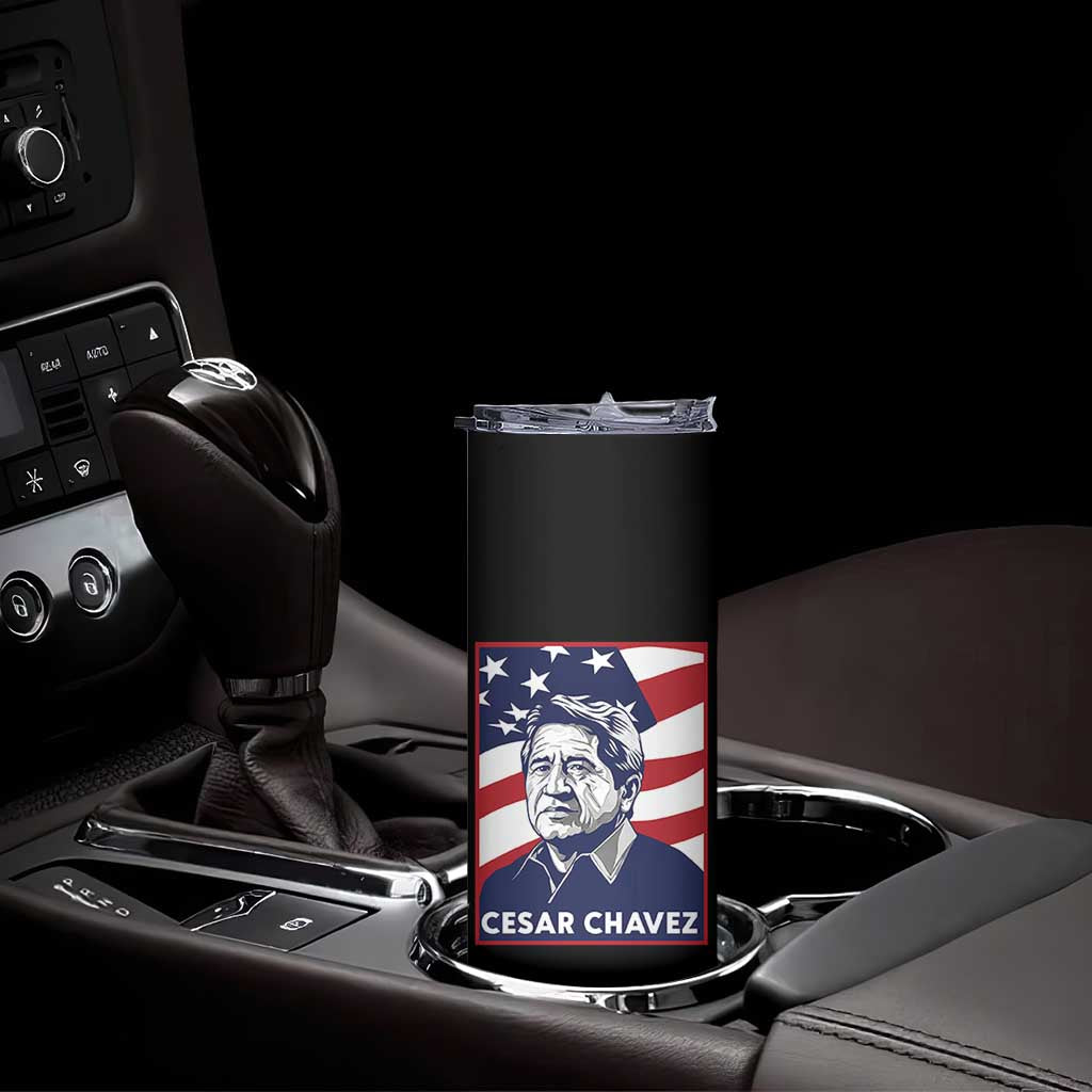 Cesar Chavez Skinny Tumbler Labor Leader Mexican American Pride TS14 Print Your Wear