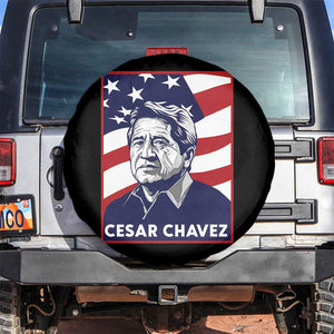 Cesar Chavez Spare Tire Cover Labor Leader Mexican American Pride TS14 No hole Black Print Your Wear