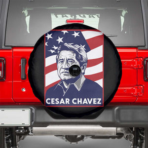 Cesar Chavez Spare Tire Cover Labor Leader Mexican American Pride TS14 Black Print Your Wear