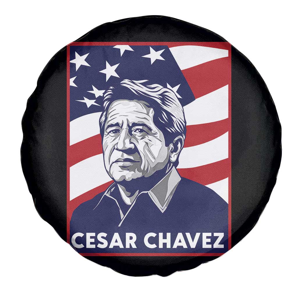 Cesar Chavez Spare Tire Cover Labor Leader Mexican American Pride TS14 Print Your Wear