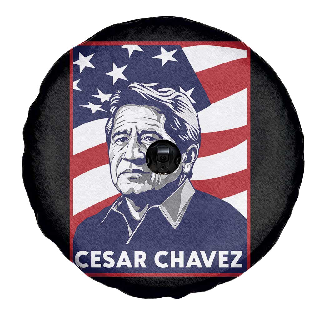 Cesar Chavez Spare Tire Cover Labor Leader Mexican American Pride TS14 Print Your Wear