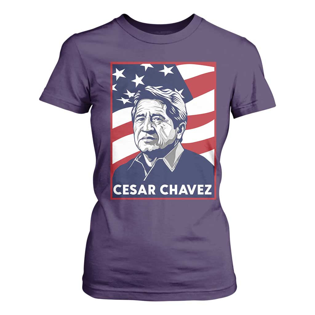 Cesar Chavez T Shirt For Women Labor Leader Mexican American Pride TS14 Purple Print Your Wear