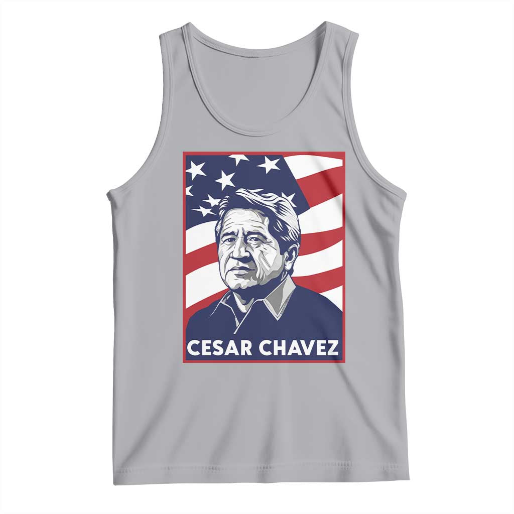 Cesar Chavez Tank Top Labor Leader Mexican American Pride TS14 Athletic Heather Print Your Wear