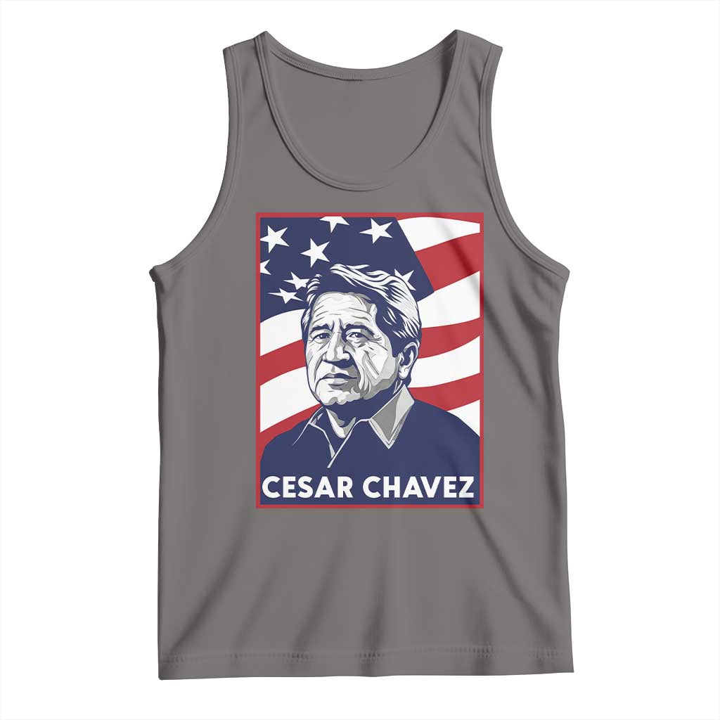 Cesar Chavez Tank Top Labor Leader Mexican American Pride TS14 Deep Heather Print Your Wear