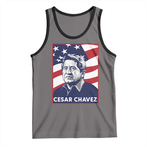 Cesar Chavez Tank Top Labor Leader Mexican American Pride TS14 Deep Heather Black Print Your Wear