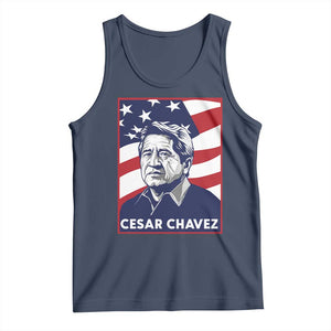 Cesar Chavez Tank Top Labor Leader Mexican American Pride TS14 Navy Print Your Wear