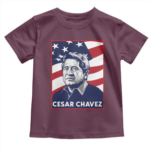 Cesar Chavez Toddler T Shirt Labor Leader Mexican American Pride TS14 Maroon Print Your Wear