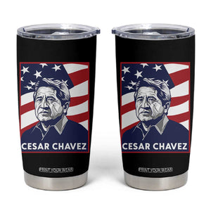Cesar Chavez Tumbler Cup Labor Leader Mexican American Pride TS14 Black Print Your Wear
