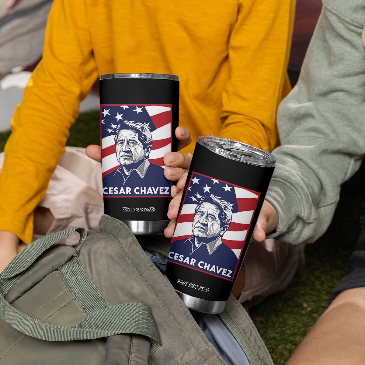 Cesar Chavez Tumbler Cup Labor Leader Mexican American Pride TS14 Print Your Wear