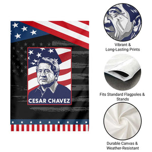 Cesar Chavez Garden Flag Labor Leader Mexican American Pride TS14 Print Your Wear
