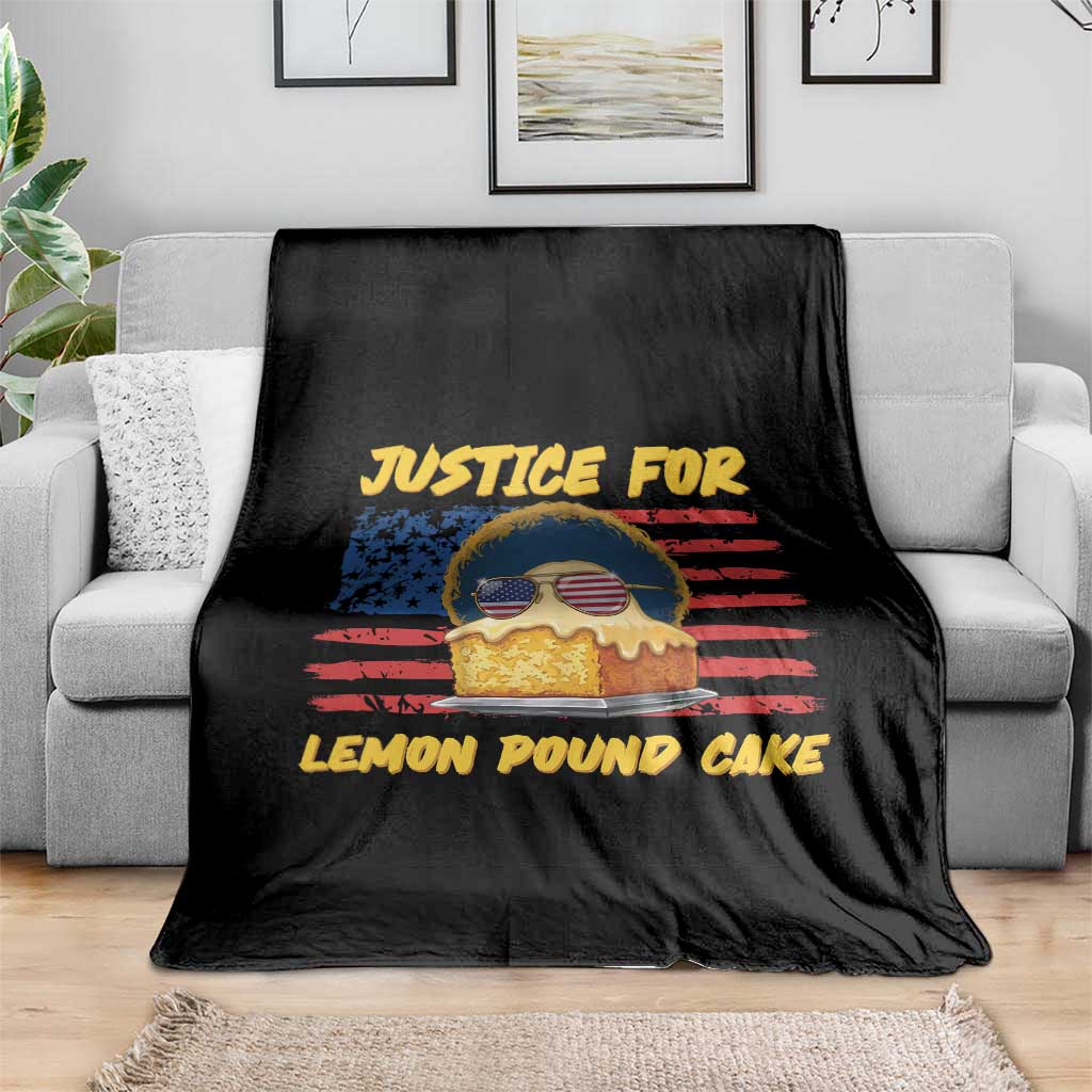 Justice For Lemon Pound Cake Throw Blanket Funny US Flag Cake Parody Rap Free Speech TS14 Print Your Wear