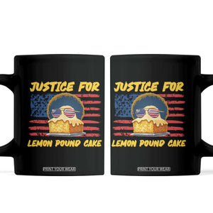 Justice For Lemon Pound Cake Coffee Mug Funny US Flag Cake Parody Rap Free Speech TS14 Black Print Your Wear