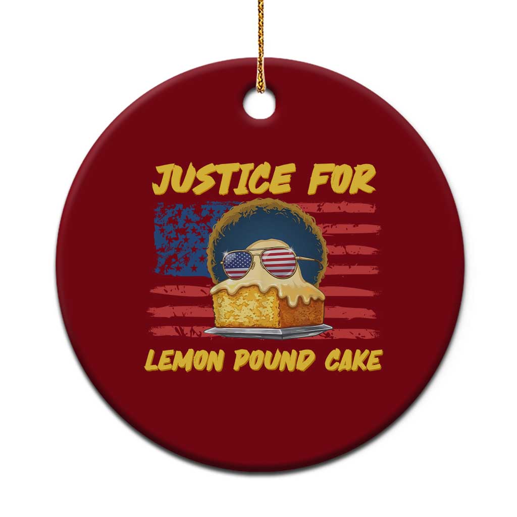 Justice For Lemon Pound Cake Ceramic Ornament Funny US Flag Cake Parody Rap Free Speech TS14 1pc Red Print Your Wear