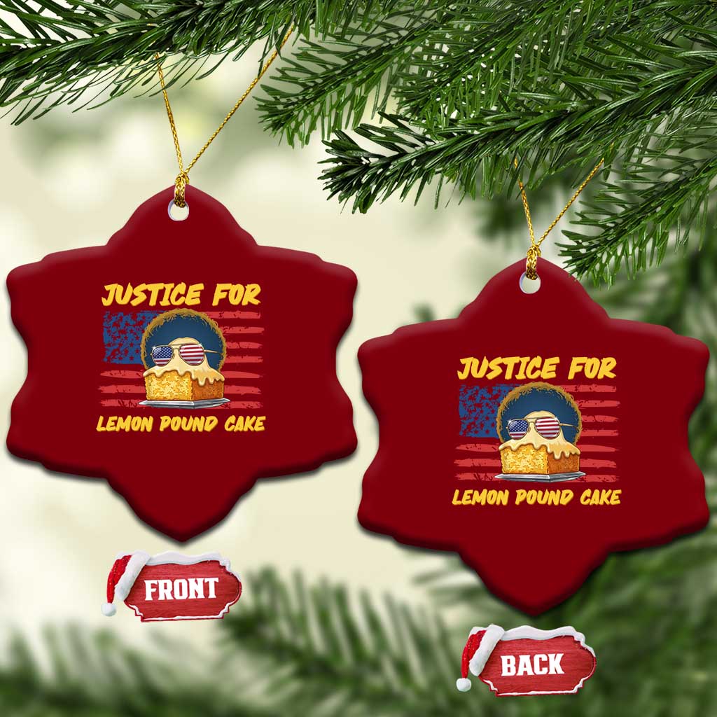 Justice For Lemon Pound Cake Ceramic Ornament Funny US Flag Cake Parody Rap Free Speech TS14 Print Your Wear