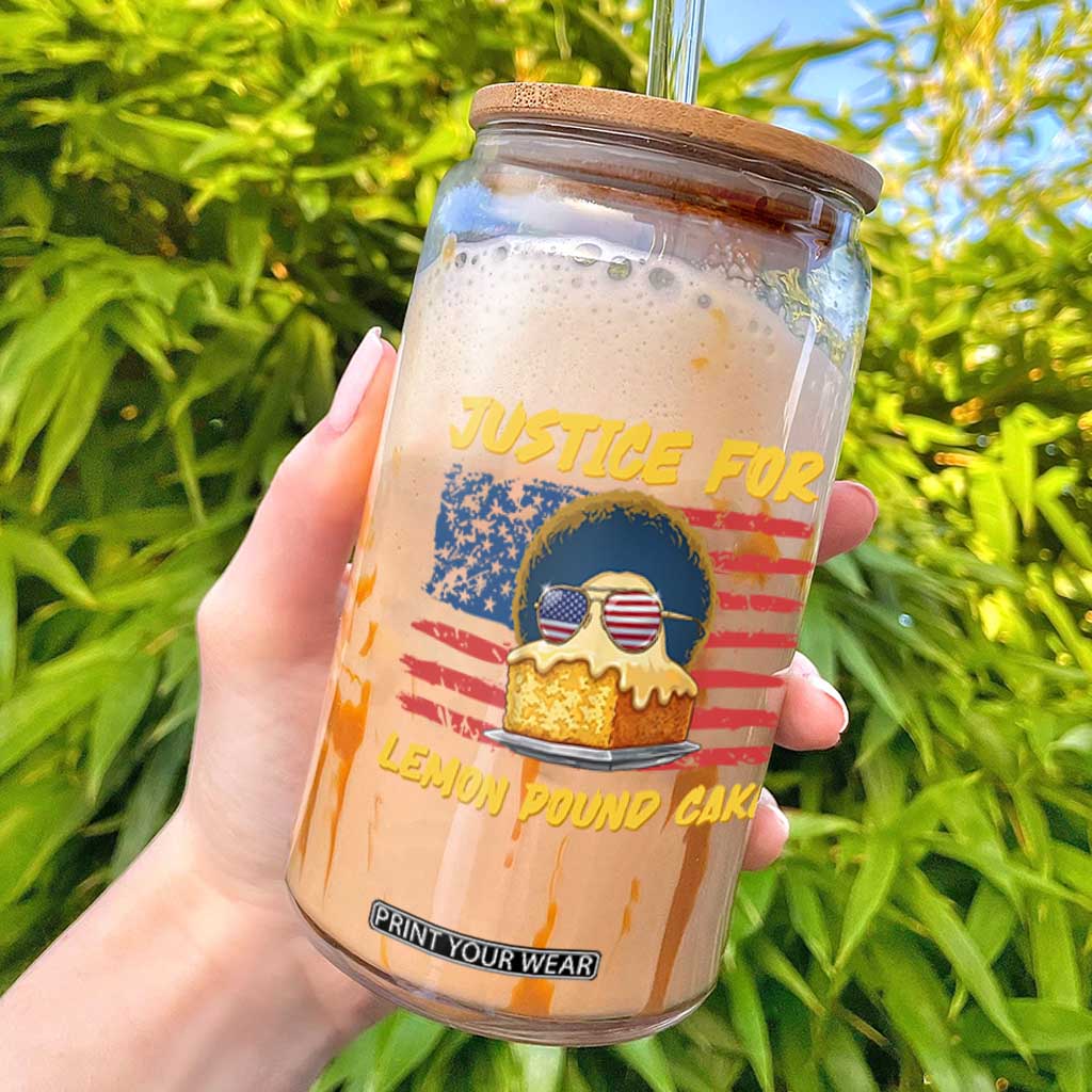 Justice For Lemon Pound Cake Glass Can Funny US Flag Cake Parody Rap Free Speech TS14 Black Print Your Wear
