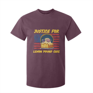 Justice For Lemon Pound Cake T Shirt For Kid Funny US Flag Cake Parody Rap Free Speech TS14 Maroon Print Your Wear