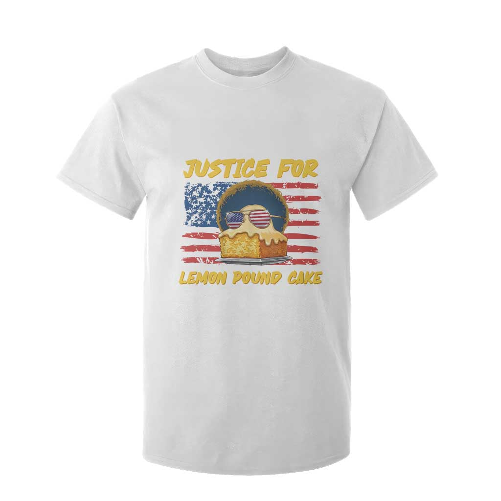 Justice For Lemon Pound Cake T Shirt For Kid Funny US Flag Cake Parody Rap Free Speech TS14 White Print Your Wear