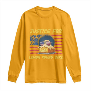 Justice For Lemon Pound Cake Long Sleeve Shirt Funny US Flag Cake Parody Rap Free Speech TS14 Gold Print Your Wear