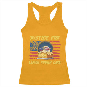 Justice For Lemon Pound Cake Racerback Tank Top Funny US Flag Cake Parody Rap Free Speech TS14 Gold Print Your Wear