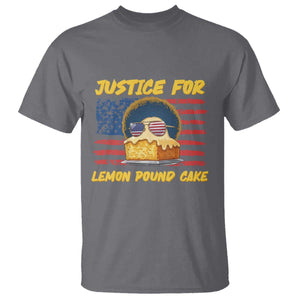Justice For Lemon Pound Cake T Shirt Funny US Flag Cake Parody Rap Free Speech TS14 Charcoal Print Your Wear