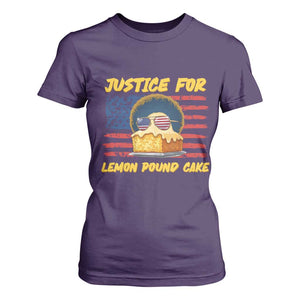 Justice For Lemon Pound Cake T Shirt For Women Funny US Flag Cake Parody Rap Free Speech TS14 Purple Print Your Wear