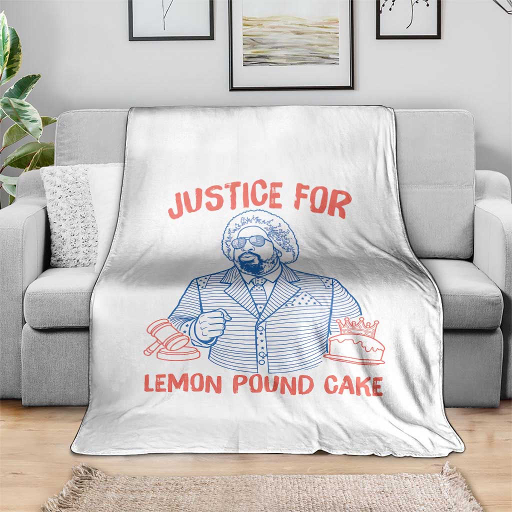 Justice For Lemon Pound Cake Throw Blanket Viral Trend Free Speech TS14 Print Your Wear