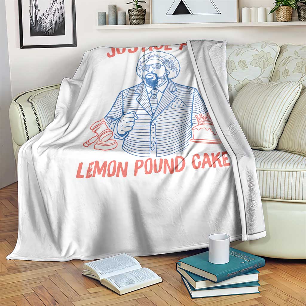 Justice For Lemon Pound Cake Throw Blanket Viral Trend Free Speech TS14 Print Your Wear