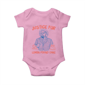 Justice For Lemon Pound Cake Baby Onesie Viral Trend Free Speech TS14 Light Pink Print Your Wear