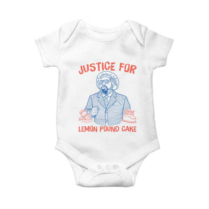 Justice For Lemon Pound Cake Baby Onesie Viral Trend Free Speech TS14 White Print Your Wear