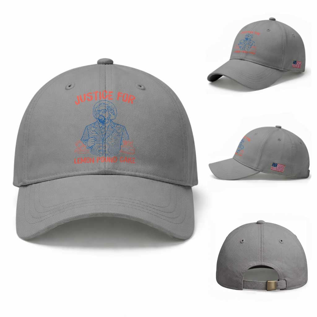 Justice For Lemon Pound Cake Baseball Cap Viral Trend Free Speech TS14 Baseball Cap Universal Fit Sport Gray Print Your Wear