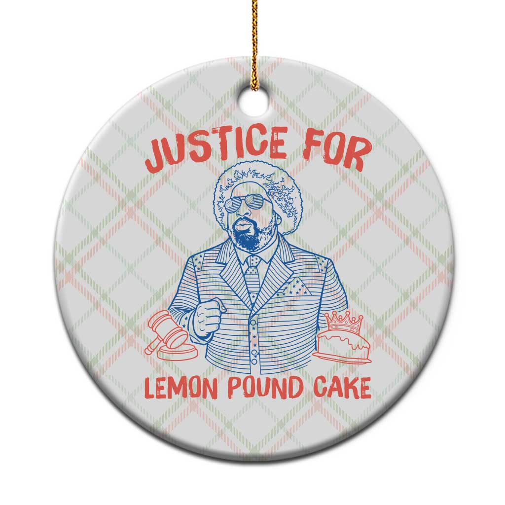 Justice For Lemon Pound Cake Ceramic Ornament Viral Trend Free Speech TS14 1pc Christmas Plaid Print Your Wear