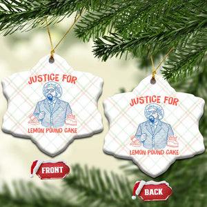 Justice For Lemon Pound Cake Ceramic Ornament Viral Trend Free Speech TS14 Print Your Wear