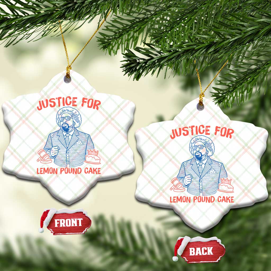 Justice For Lemon Pound Cake Ceramic Ornament Viral Trend Free Speech TS14 Print Your Wear
