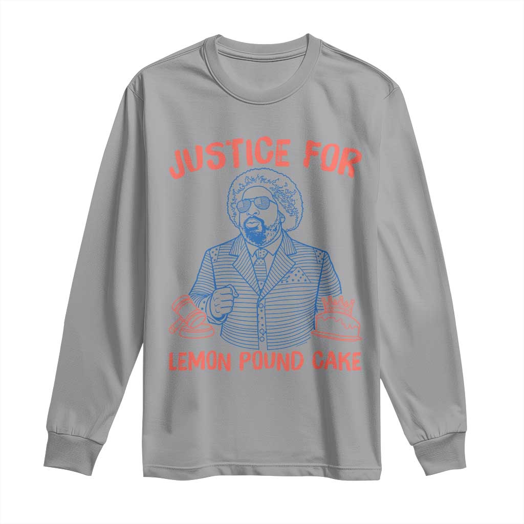 Justice For Lemon Pound Cake Long Sleeve Shirt Viral Trend Free Speech TS14 Sport Gray Print Your Wear