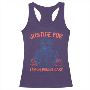 Justice For Lemon Pound Cake Racerback Tank Top Viral Trend Free Speech TS14 Purple Print Your Wear