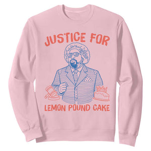 Justice For Lemon Pound Cake Sweatshirt Viral Trend Free Speech TS14 Light Pink Print Your Wear