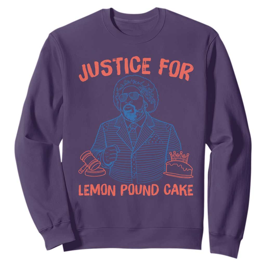 Justice For Lemon Pound Cake Sweatshirt Viral Trend Free Speech TS14 Purple Print Your Wear